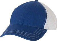 Richardson 111 Garment-Washed Trucker Caps - Royal White - Royal White / OSFM