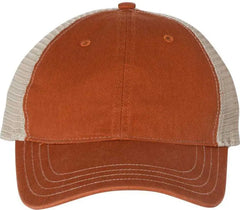 Richardson 111 Garment-Washed Trucker Caps - Texas Orange Khaki - Texas Orange Khaki / OSFM