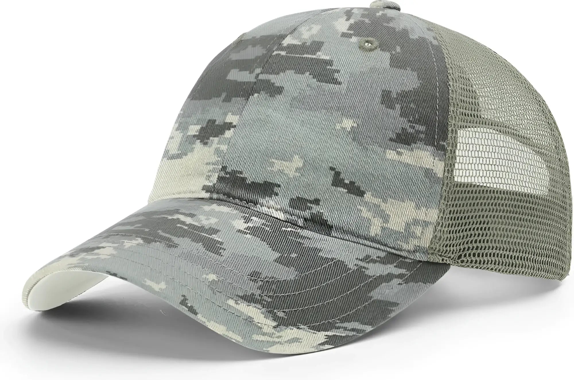 Richardson 111P Garment Washed Printed Trucker Cap - Digital Camo Light Green - Digital Camo Light Green / OSFM