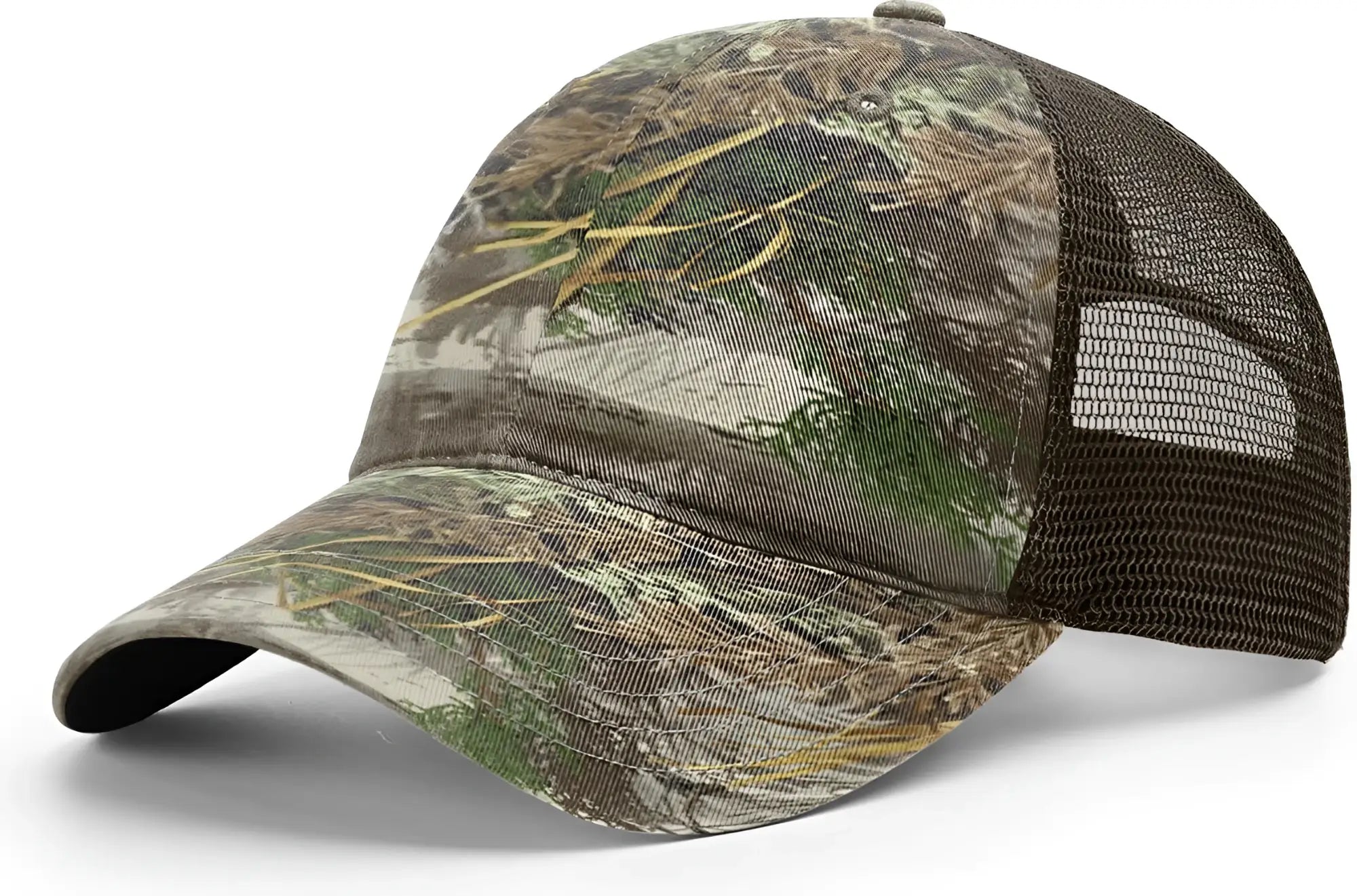 Richardson 111P Garment Washed Printed Trucker Cap - Realtree Max-1 Brown - Realtree Max-1 Brown / OSFM