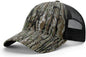 Richardson 111P Garment Washed Printed Trucker Cap - Realtree Original Black - Realtree Original Black / OSFM