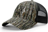 Richardson 111P Garment Washed Printed Trucker Cap - Realtree Original Black - Realtree Original Black / OSFM