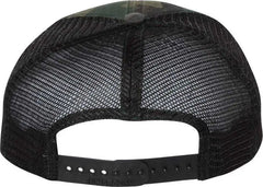 Richardson 111P Washed Printed Trucker Caps - Army Camo Black - Green Black / OSFM