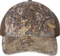 Richardson 111P Washed Printed Trucker Caps Realtree Edge Brown Realtree Brown / OSFM