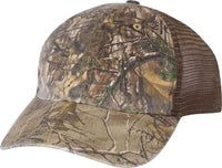 Richardson 111P Washed Printed Trucker Caps Realtree Edge Brown Realtree Brown / OSFM