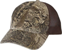 Richardson 111P Washed Printed Trucker Caps Realtree Max 1 Brown Realtree Brown / OSFM