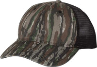 Richardson 111P Washed Printed Trucker Caps - Realtree Original Black - Realtree Black / OSFM