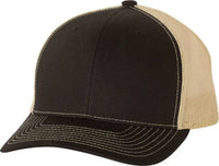 Richardson 112 Snapback Trucker Caps - Black Vegas Gold - Black Vegas Gold / OSFM
