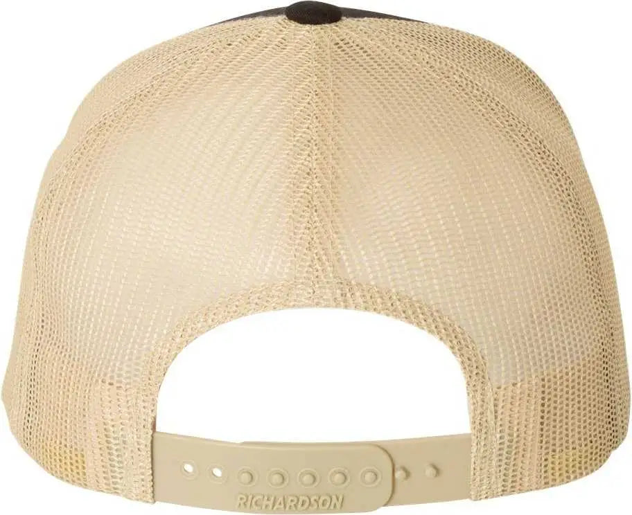 Richardson 112 Snapback Trucker Caps - Black Vegas Gold - Black Vegas Gold / OSFM