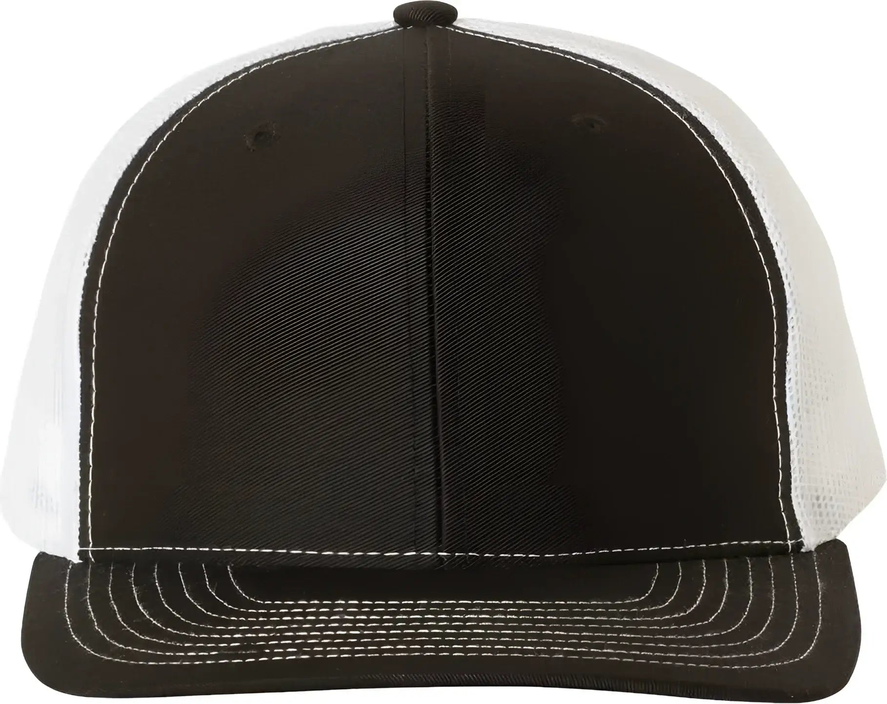 Richardson 112 Snapback Trucker Caps - Black White