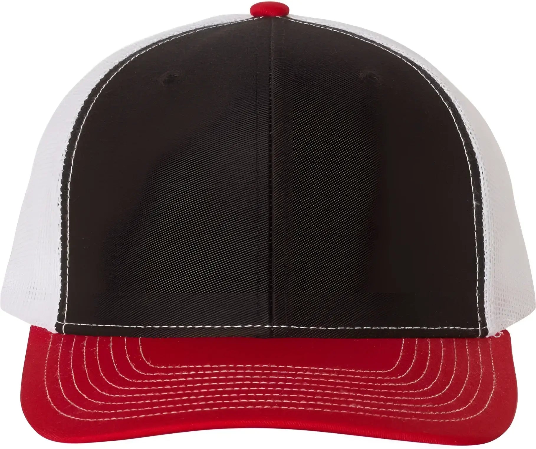Richardson 112 Snapback Trucker Caps - Black White Red - Black White / OSFM