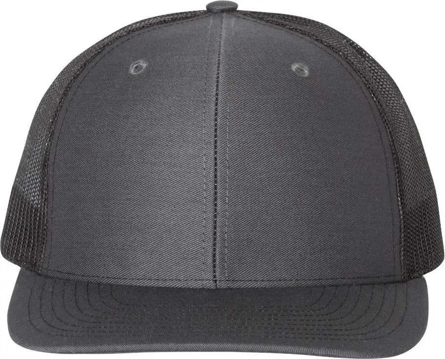 Richardson 112 Snapback Trucker Caps - Charcoal Black - Dark Gray Black / OSFM