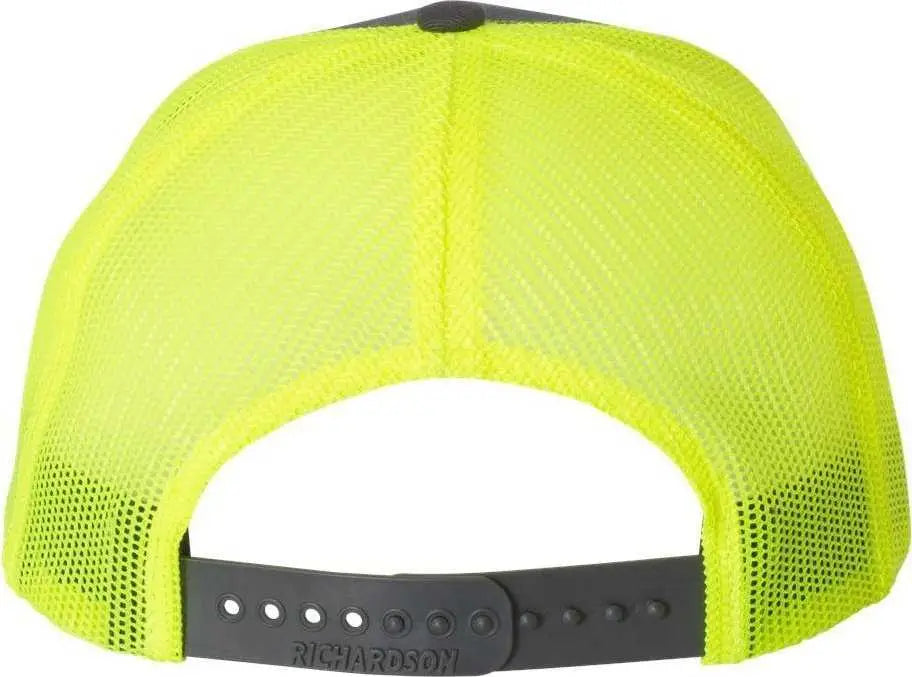 Richardson 112 Snapback Trucker Caps - Charcoal Neon Yellow - Dark Gray Yellow / OSFM