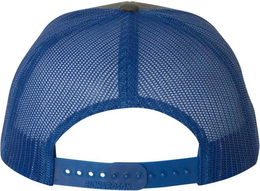 Richardson 112 Snapback Trucker Caps - Charcoal Royal - Dark Gray Royal / OSFM