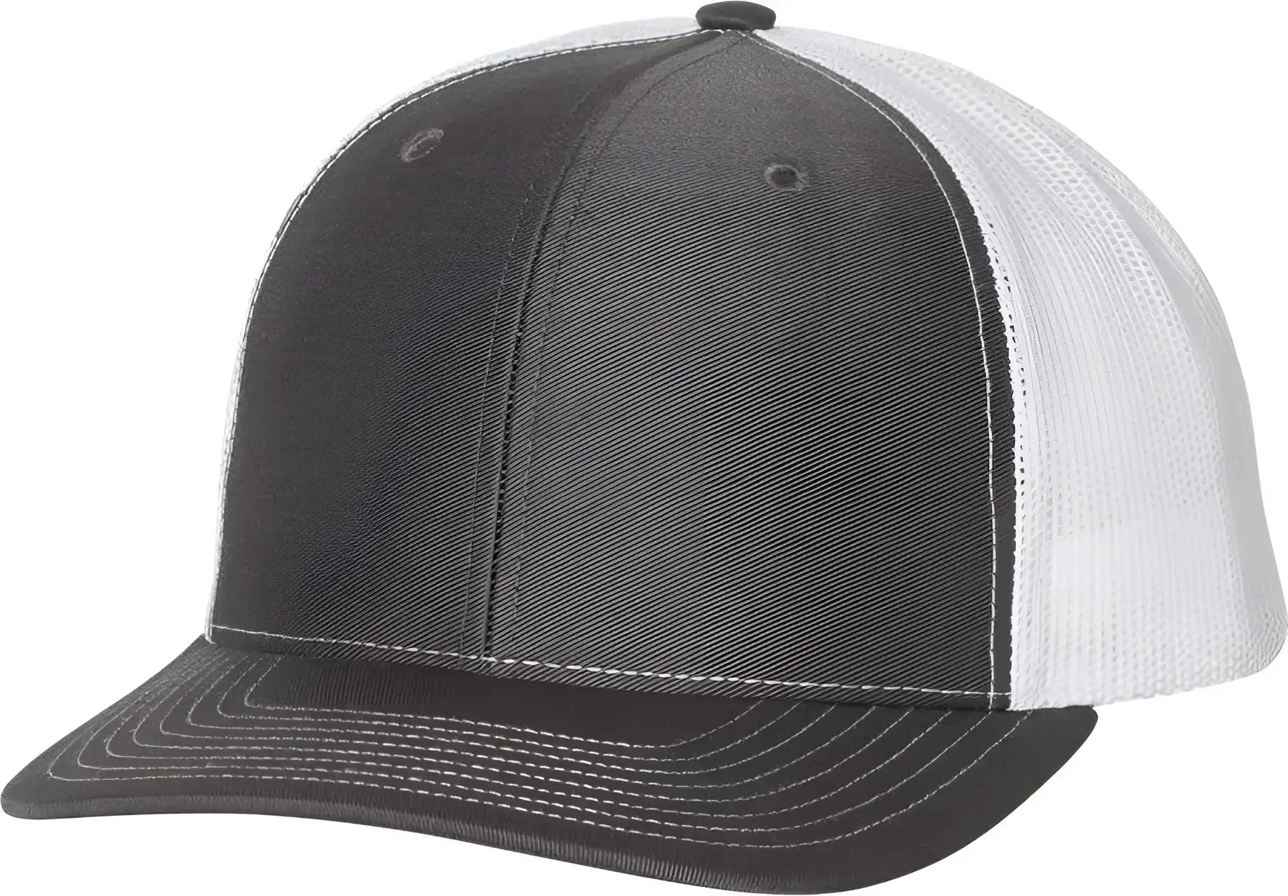 Richardson 112 Snapback Trucker Caps - Charcoal White - Dark Gray White / OSFM