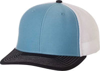 Richardson 112 Snapback Trucker Caps - Columbia Blue White Navy - Columbia Blue White / OSFM