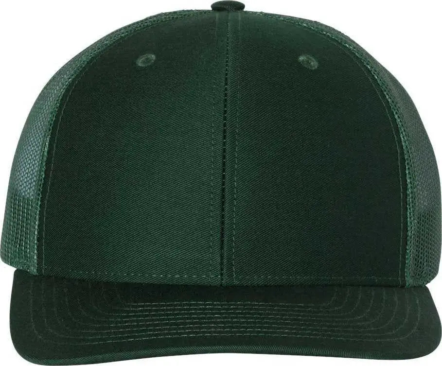 Richardson 112 Snapback Trucker Caps - Dark Green