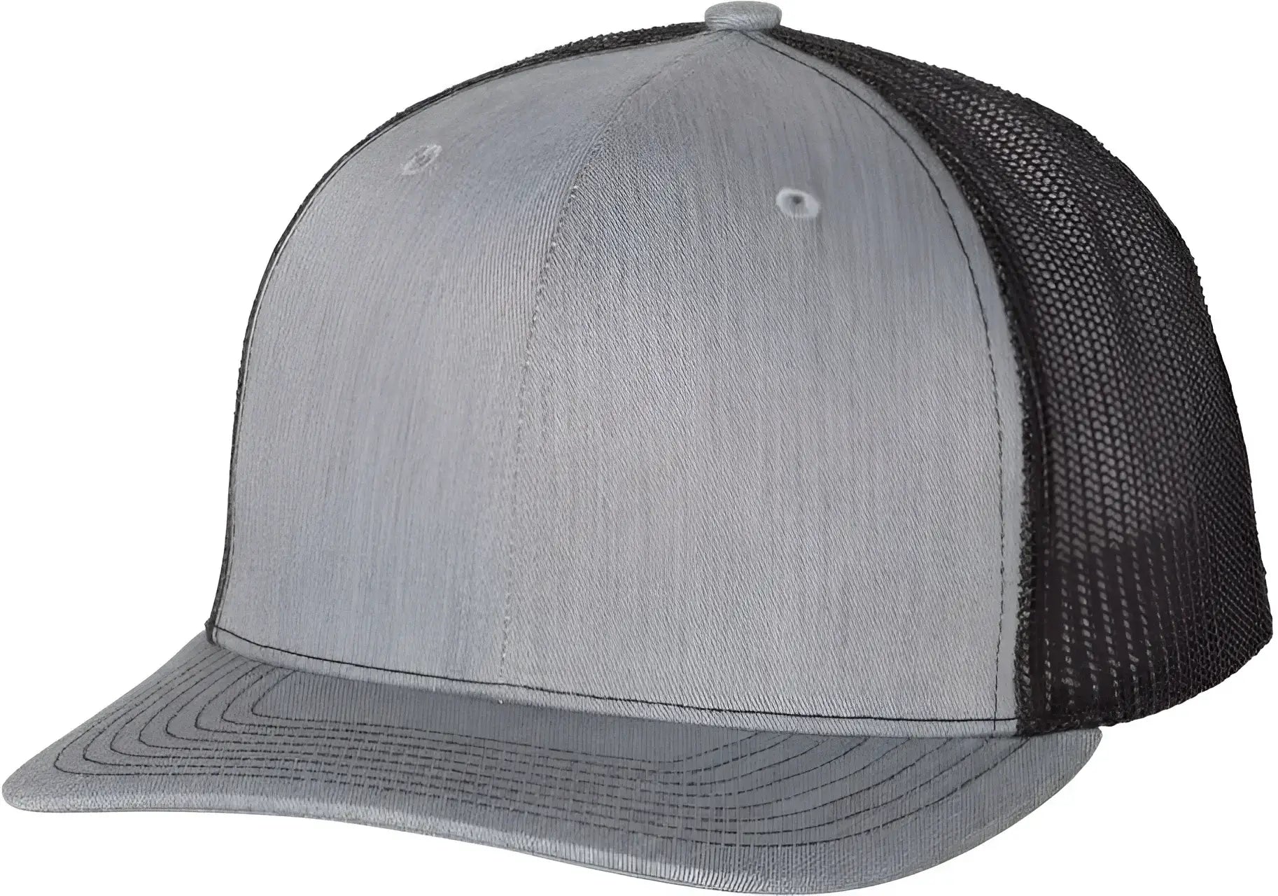 Richardson 112 Snapback Trucker Caps - Heather Gray Black - Gray Black / YOUTH