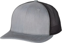 Richardson 112 Snapback Trucker Caps - Heather Gray Black - Gray Black / YOUTH