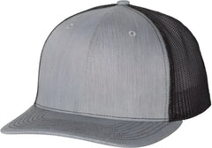 Richardson 112 Snapback Trucker Caps - Heather Gray Black - Gray Black / YOUTH