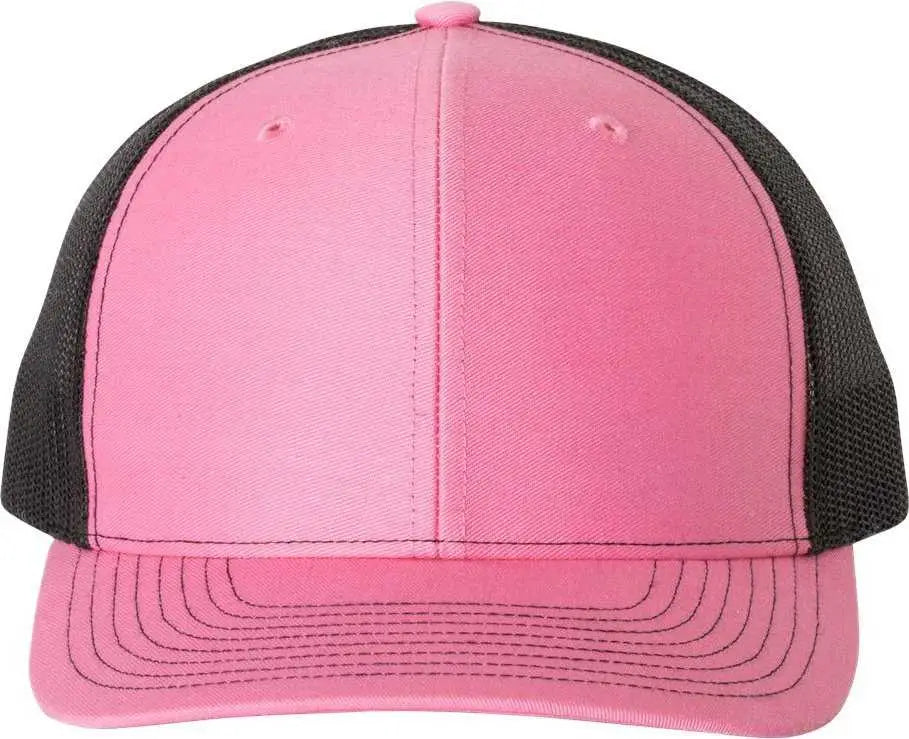 Richardson 112 Snapback Trucker Caps - Hot Pink Black - Hot Pink Black / OSFM