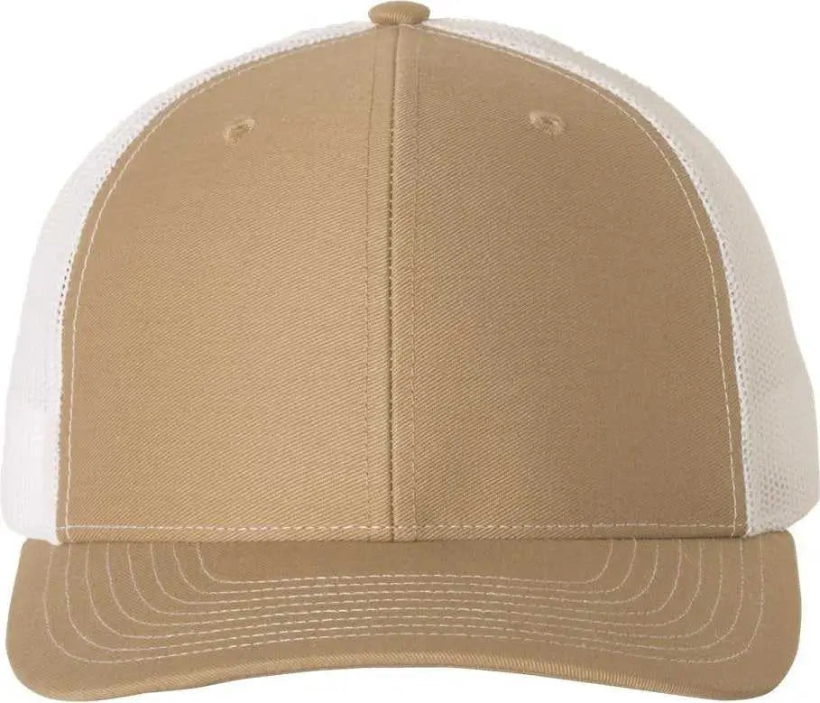 Richardson 112 Snapback Trucker Caps - Khaki White - Khaki White / OSFM