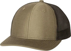 Richardson 112 Snapback Trucker Caps - Loden Black - Dark Gray Black / OSFM
