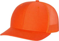 Richardson 112 Snapback Trucker Caps - Orange - Orange / OSFM