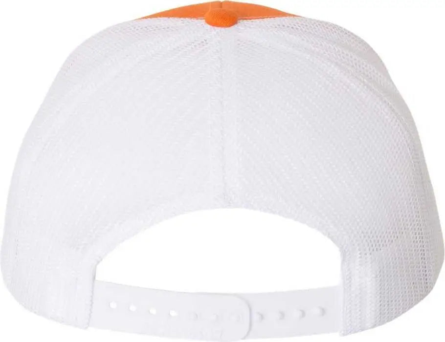 Richardson 112 Snapback Trucker Caps - Orange White - Orange White / OSFM