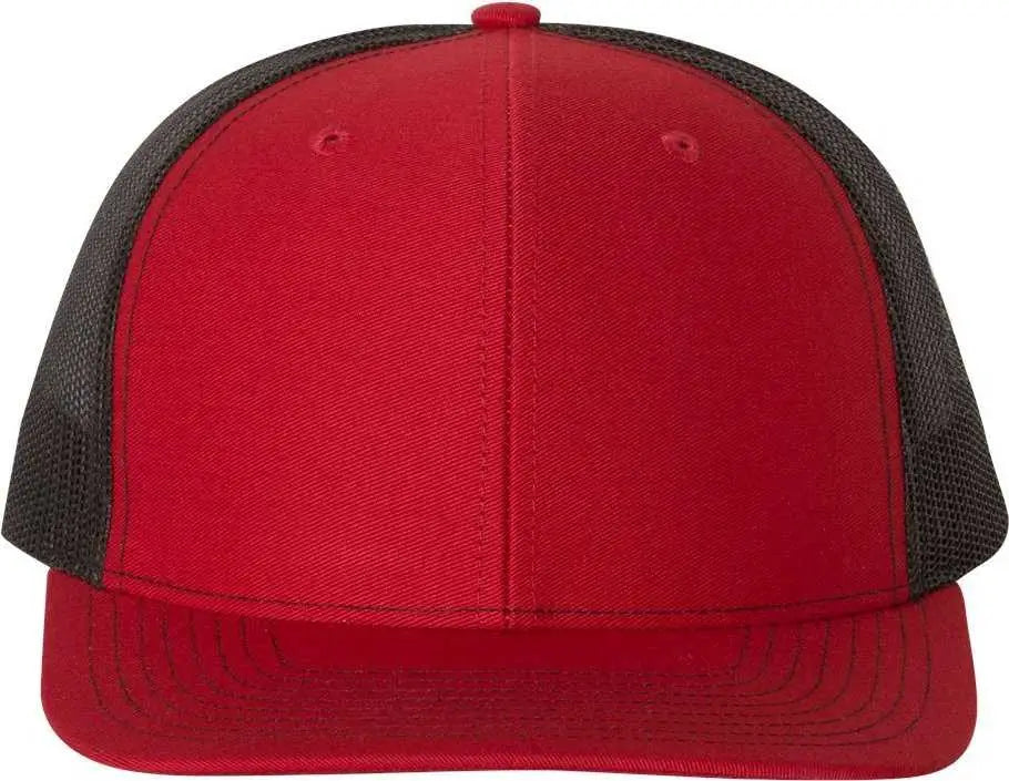 Richardson 112 Snapback Trucker Caps - Red Black - Red Black / OSFM