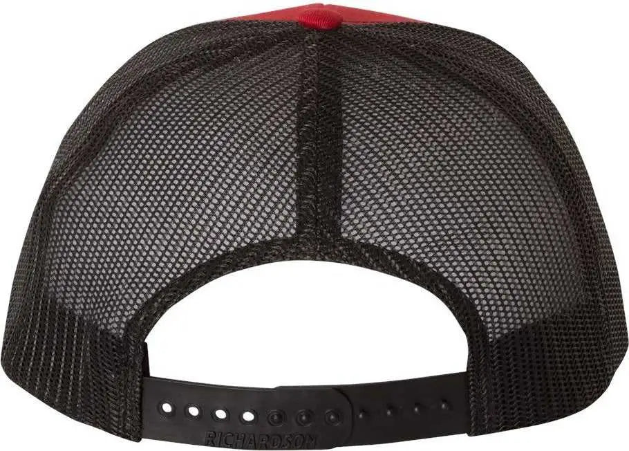Richardson 112 Snapback Trucker Caps - Red Black - Red Black / OSFM