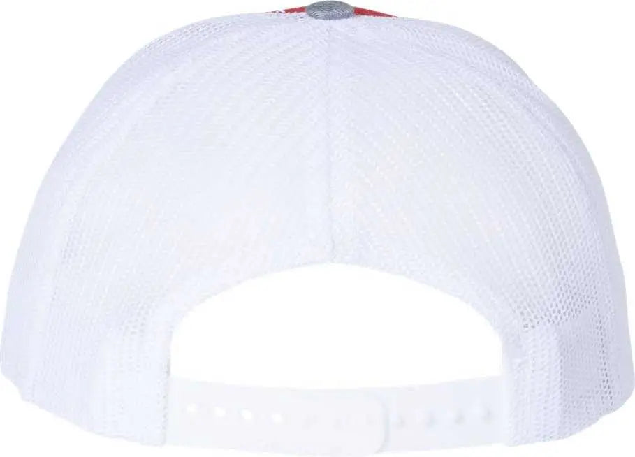 Richardson 112 Snapback Trucker Caps - Red White Heather Gray - Red Gray / OSFM