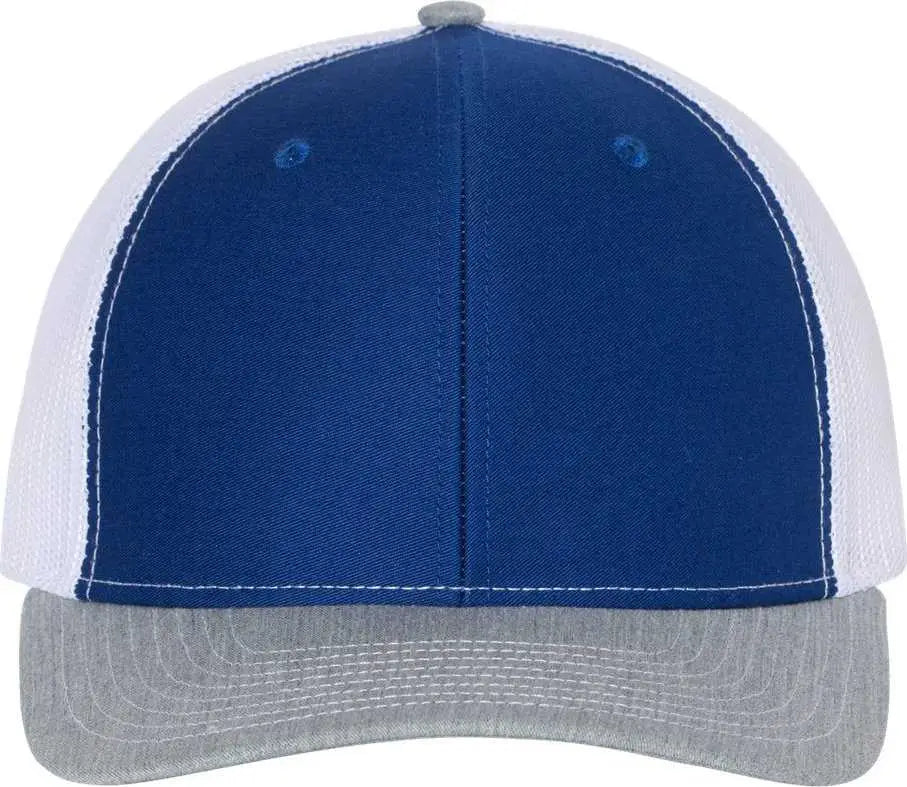 Richardson 112 Snapback Trucker Caps - Royal White Heather Gray - Royal Gray / OSFM