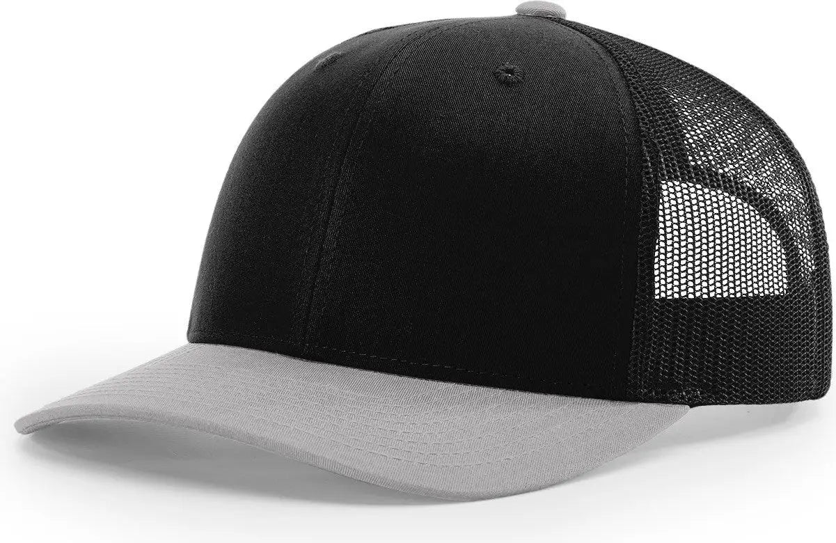 Richardson 112 Trucker Cap - Black Gray - Black Gray / OSFM