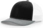 Richardson 112 Trucker Cap - Black White Heather Gray - Black White / OSFM