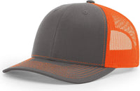 Richardson 112 Trucker Cap - Charcoal Neon Orange - Dark Gray Orange / OSFM