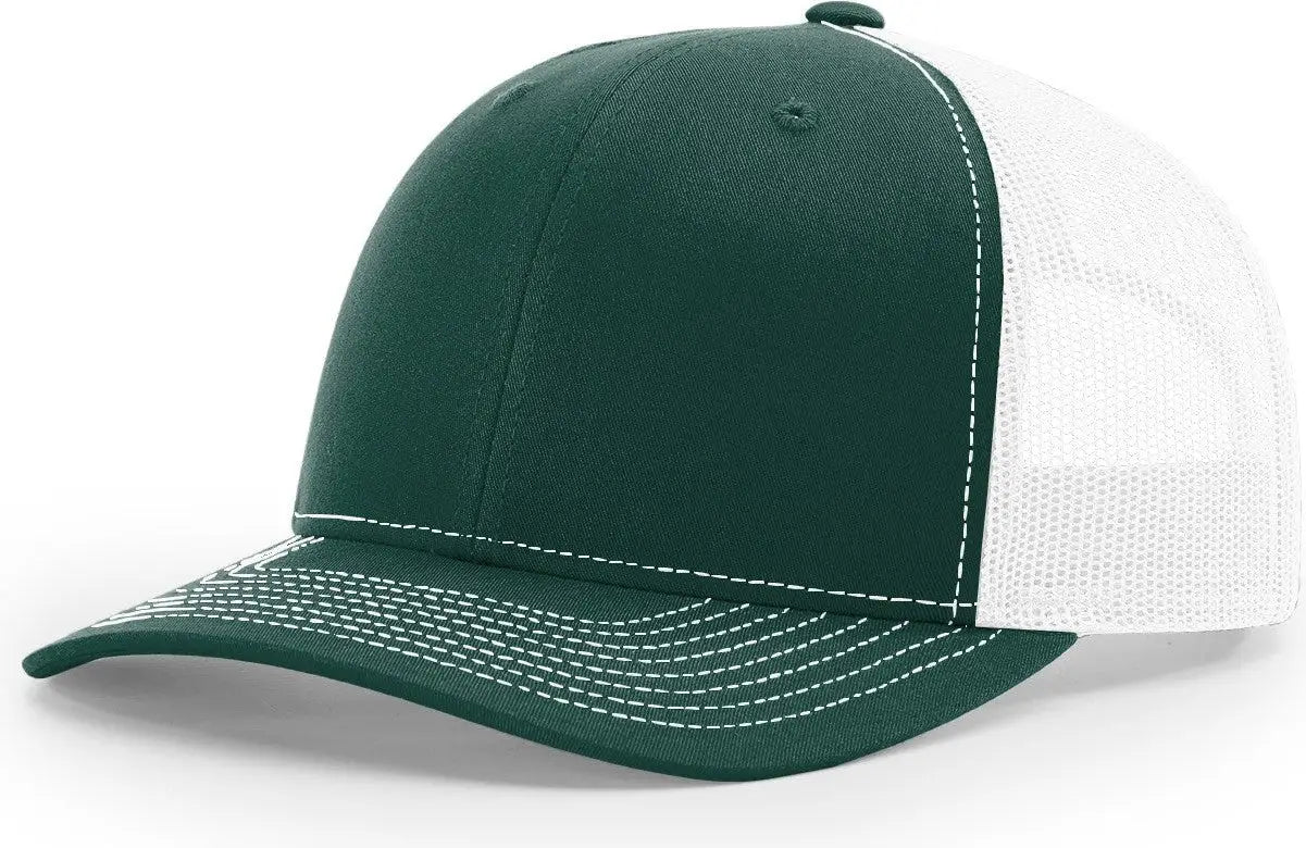 Richardson 112 Trucker Cap - Dark Green White - Forest White / OSFM