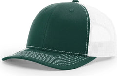 Richardson 112 Trucker Cap - Dark Green White - Forest White / OSFM