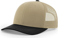 Richardson 112 Trucker Cap - Khaki Black - Khaki Black / OSFM