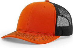 Richardson 112 Trucker Cap - Orange Black - Orange Black / OSFM