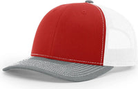 Richardson 112 Trucker Cap - Red White Heather Gray - Red Gray / OSFM