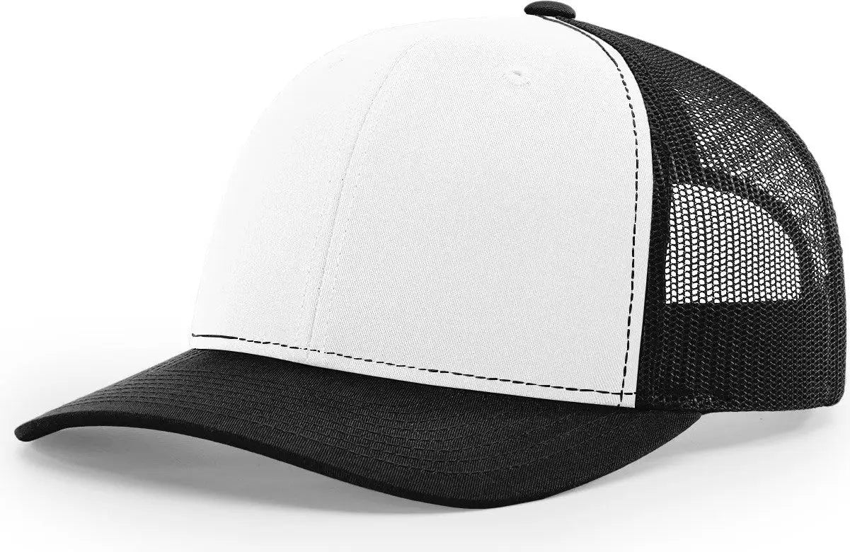 Richardson 112 Trucker Cap - White Black - White Black / OSFM