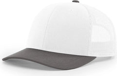 Richardson 112 Trucker Cap - White Charcoal - White Dark Gray / OSFM