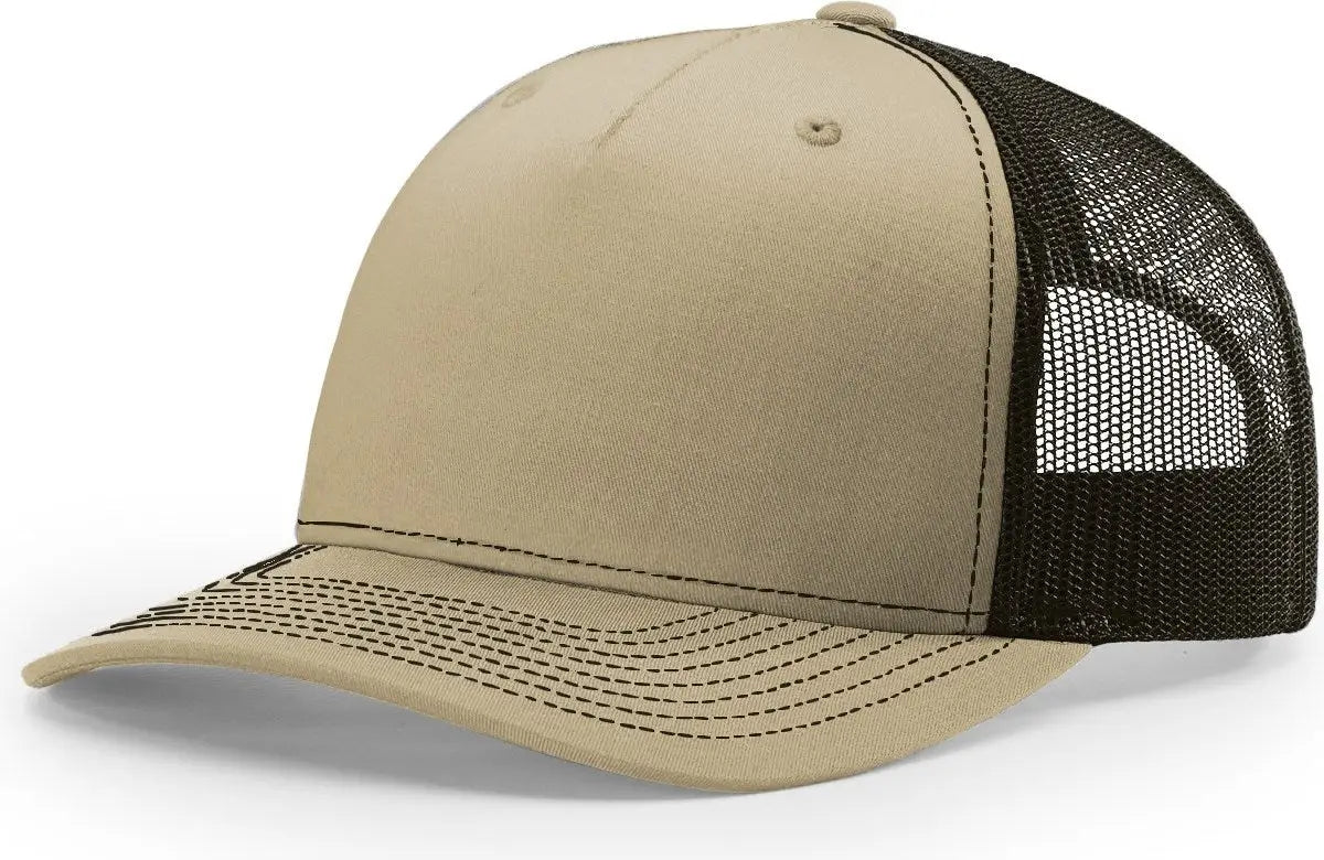 Richardson 112FP Five Panel Trucker Cap - Khaki Coffee - Khaki Coffee / OSFM