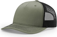 Richardson 112FP Five Panel Trucker Cap - Loden Black - Loden Black / OSFM