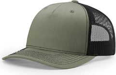 Richardson 112FP Five Panel Trucker Cap - Loden Black - Loden Black / OSFM
