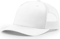 Richardson 112FP Five Panel Trucker Cap - White - White / OSFM