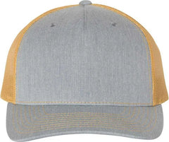 Richardson 112FP Trucker Caps Heather Gray Amber Gold Gray Gold / OSFM
