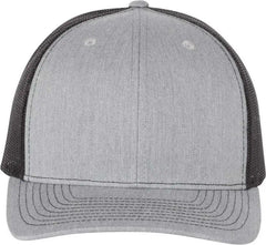 Richardson 112FP Trucker Caps Heather Gray Black Gray Black / OSFM
