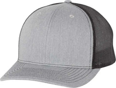 Richardson 112FP Trucker Caps Heather Gray Black Gray Black / OSFM